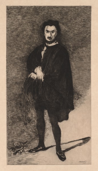 The Tragic Actor, 1866. Edouard Manet (French, 1832-1883). Etching
