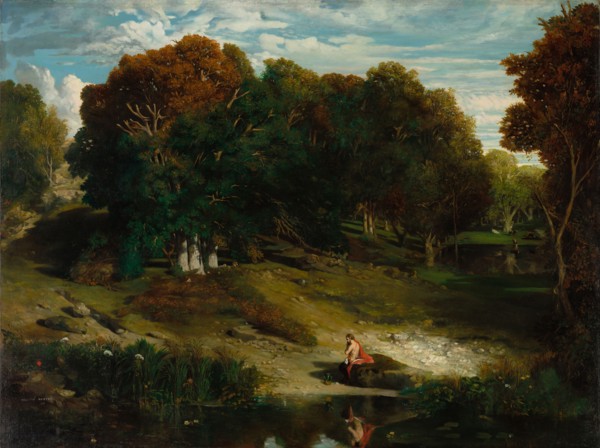 In the Forest, 1841. Célestin François Nanteuil (French, 1813-1873). Oil on fabric; framed: 123.2 x