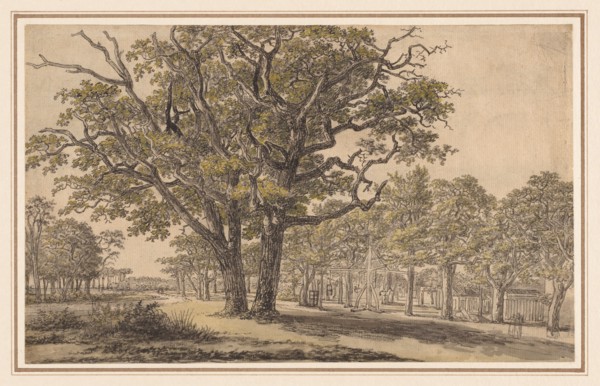 Landscape (recto) Two Views of Paris (verso) , first half 1800s. Georges Michel (French, 1763-1843)