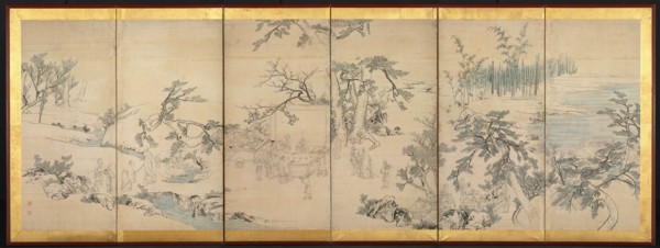 Literary Gathering in the Orchid Pavilion, late 1700s. Maruyama Okyo (Japanese, 1733-1795).