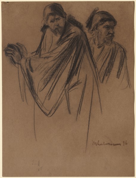 Studies for Saint Paul on the Way to Damascus, 1896. Max Liebermann (German, 1847-1935). Black