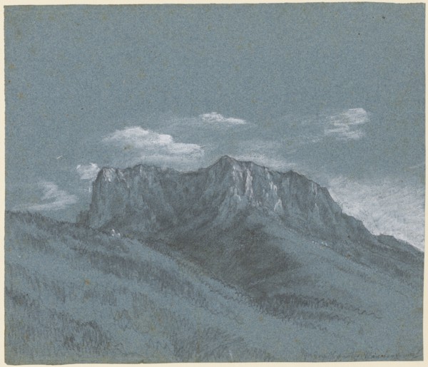 The Rauschberg, c. 1800. Georg von Dillis (German, 1759-1841). Black chalk, graphite, and white