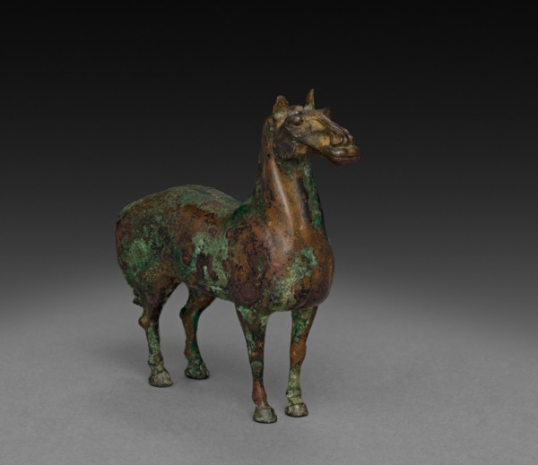 Standing Horse, 206 BC - AD 220. China, Han dynasty (202 BC-AD 220). Bronze; overall: 6.5 cm (2