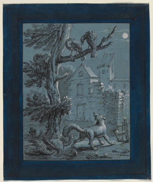 The Fox and the Turkey Hens: Illustration for the Fables of La Fontaine, 1733. Jean-Baptiste Oudry