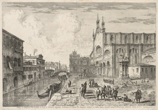 Views of Venice:  Campo S. S. Giovanni e Paolo, 1741. Michele Marieschi (Italian, 1710-1743).