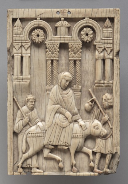 Plaque: The Journey to Bethlehem, c. 1100-1120. South Italy, Amalfi, Romanesque period, 12th