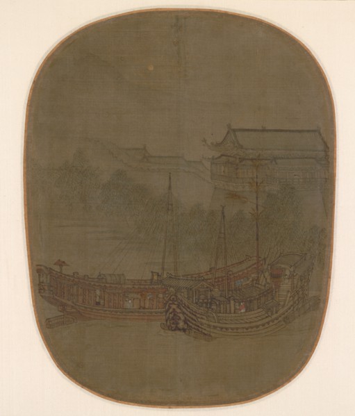 Boats at Anchor, 1150 - 1200. China, Southern Song dynasty (1127-1279). Album leaf, ink and color