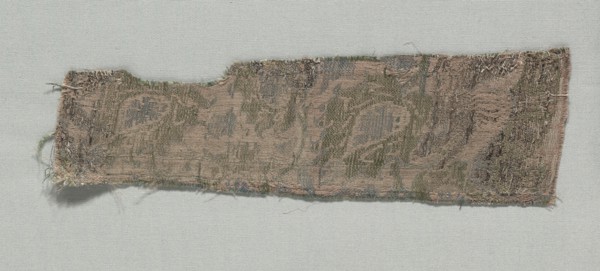 Three Fragments of Italian Gothic Silk, 1350-1399. Italy, second half of 14th century. Lampas