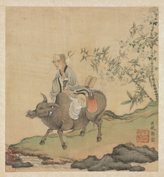 Paintings after Ancient Masters: Laozi Riding an Ox, 1598-1652. Chen Hongshou (Chinese,