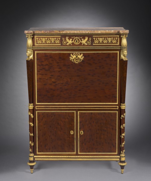 Secretary (Secrétaire), c. 1800. Attributed to Bernard Molitor (French, 1755-1833). Mahogany on oak