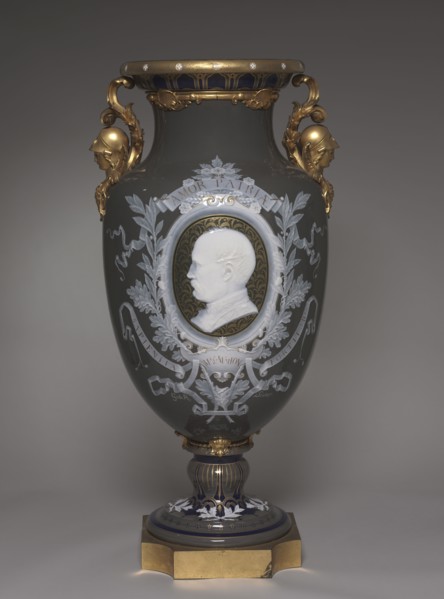 Vase with Portrait of President MacMahon, c. 1872-1874. Alfred-Thompson Gobert (French, 1822-1894),