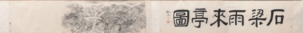 Rain-coming Pavilion by the Stone Bridge at Mt. Tiantai, 1848. Dai Xi (Chinese, 1801-1860).