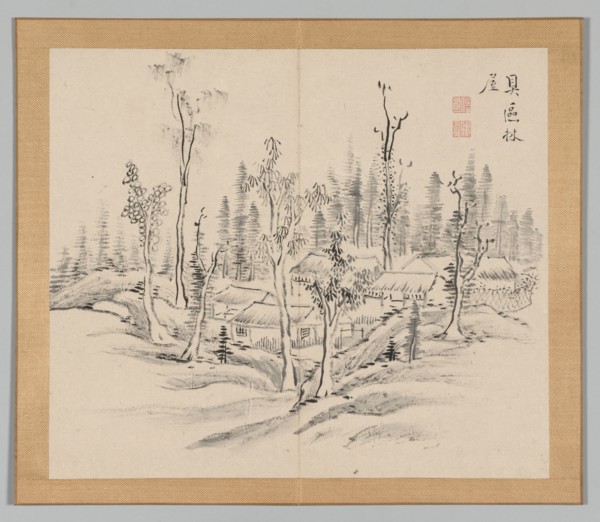 Double Album of Landscape Studies after Ikeno Taiga, Volume 2 (leaf 23), 18th century. Aoki Shukuya