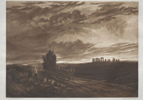 Stonehenge at Daybreak, 1897. Frank Short (British, 1857-1945), after Joseph Mallord William Turner