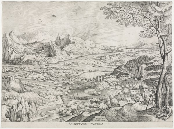 The Large Landscapes:  Solicitudo Rustica, c. 1555-1558. Attributed to Jan van Doetechum (Flemish,