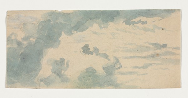 Cloud Study, 1800s. Anonymous. Watercolor;