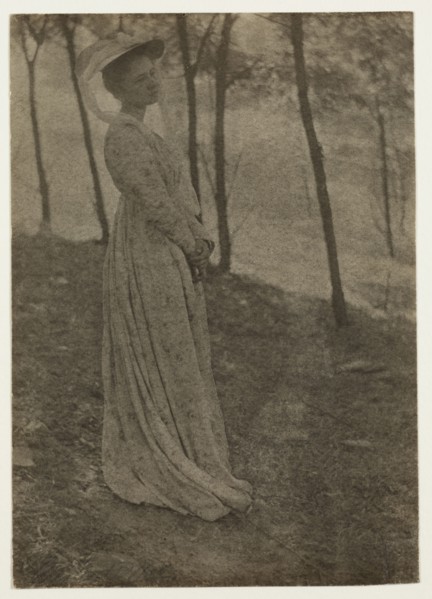 Julia Hall McCune, c. 1897. Clarence H. White (American, 1871-1925). Platinum print with pencil;