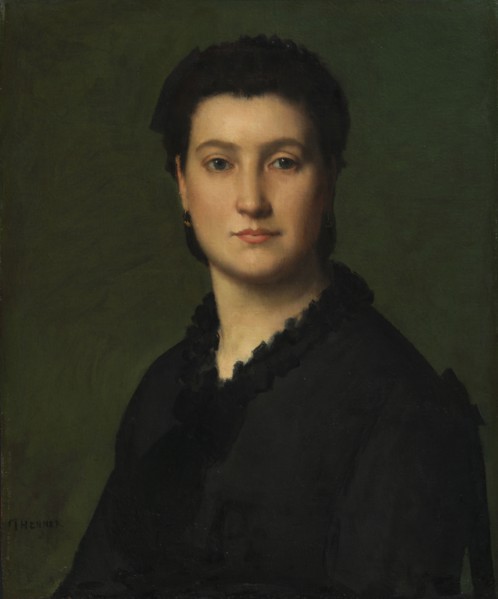 Portrait of a Woman, c. 1875-1880. Jean-Jacques Henner (French, 1829-1905). Oil on canvas; framed: