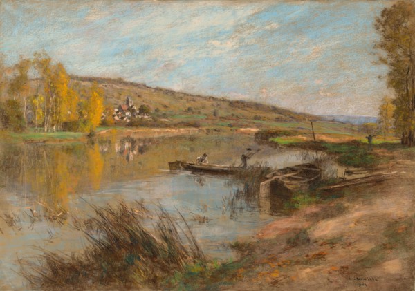 Quai au Sable, Chartèves, 1904. Léon Augustin Lhermitte (French, 1844-1925). Pastel; framed: 94.3 x