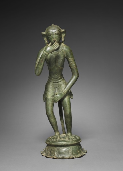 Monkey General Hanuman, c. 1000. South India, Chola period (900-13th Century). Bronze; overall: 58