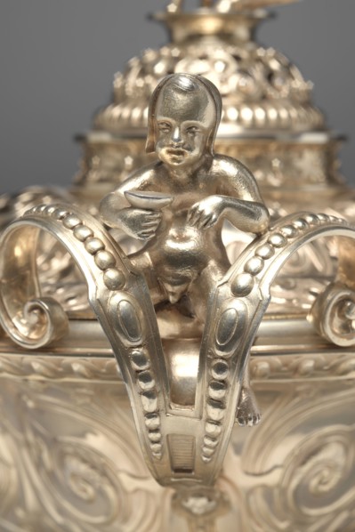 Centerpiece, 1838-1848. Charles-Nicolas Odiot (French, 1826-1868). Silver gilt; overall: 37 x 30.2