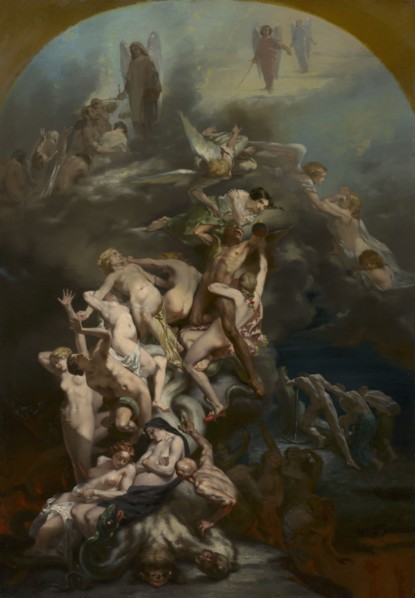 Heaven and Hell, c. 1850. Octave Tassaert (French, 1800-1874). Oil on fabric; framed: 121 x 90.5 x