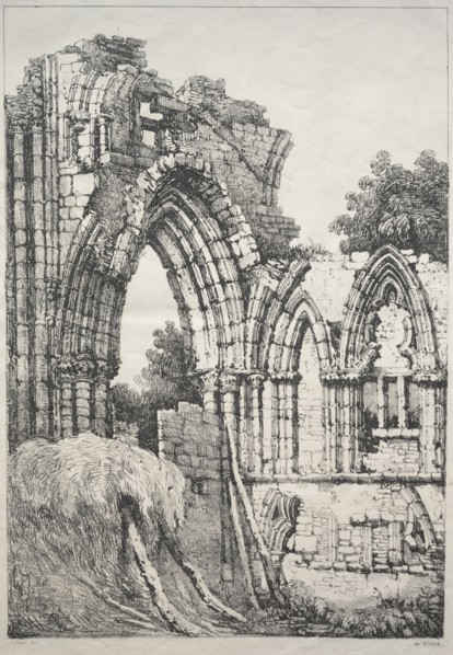 A Series of Ancient Buildings and Rural Cottages in the North of England:  At York, Ruins, 1821.