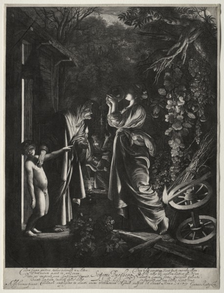 The Mocking of Ceres. Hendrik Goudt (Dutch, 1585-1630). Engraving