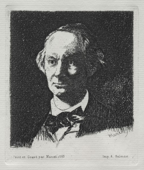 Charles Baudelaire, 1869. Edouard Manet (French, 1832-1883). Etching