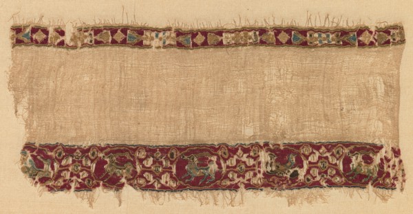 Fragment of a Tiraz-Style Textile, late 1000s. Egypt, Fatimid period, late 11th century. Tabby