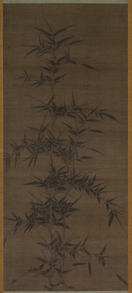 Ink Bamboo, 1200s. China, Southern Song dynasty (1127-1279). Hanging scroll, ink on silk; image: 91