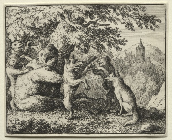 Reynard the Fox:  Reynard Equipped for his Pilgrimage. Allart van Everdingen (Dutch, 1621-1675).