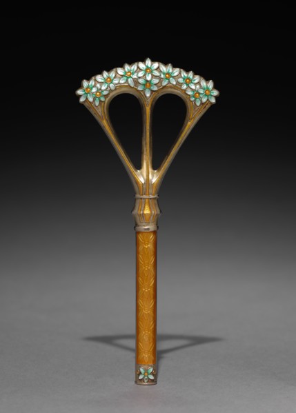 Parasol Handle, c. 1900. Firm of Jacob Tostrup (Norwegian, 1806-1890), possibly by Torolf Prytz