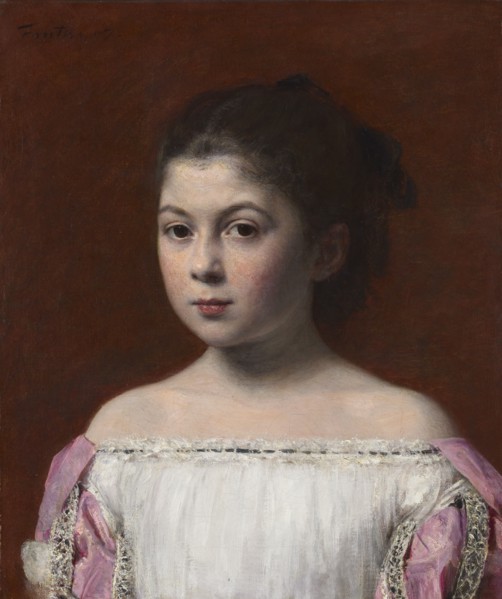 Marie-Yolande de Fitz-James, 1867. Henri Fantin-Latour (French, 1836-1904). Oil on fabric; framed: