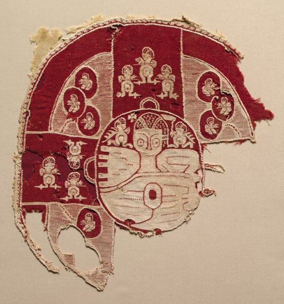 Tunic or Shawl Ornament, 600s. Egypt, Byzantine period, 5th - 7th century. Dyed wool, undyed linen;