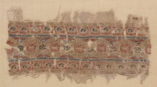 Fragment of a Tiraz-Style Textile, 1100s. Egypt, Fatimid period, 12th century. Tabby ground with