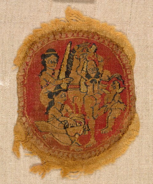 Five Round Segmenta, 650 - 750. Egypt, Umayyad period, mid-7th to mid-8th century. Tapestry weave: