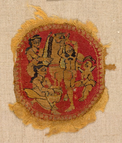 Five Round Segmenta, 650 - 750. Egypt, Umayyad period, mid-7th to mid-8th century. Tapestry weave: