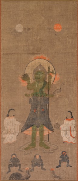 Shomen Kongo: The Blue-Faced Kongo, 17th century. Japan, early Edo period (1615-1868). Hanging