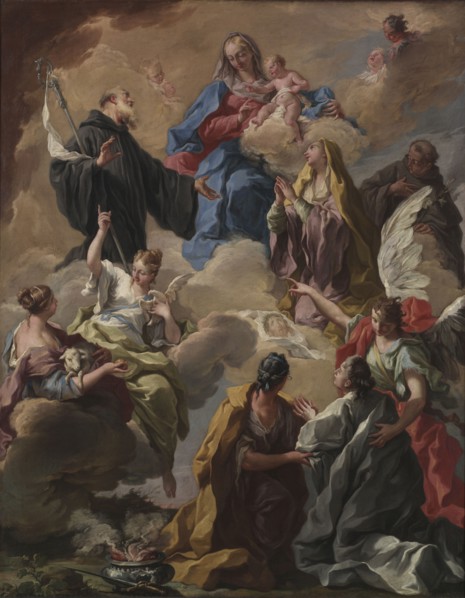 Saints Presenting a Devout Woman to the Virgin and Child, 1720s. Giovanni Battista Pittoni