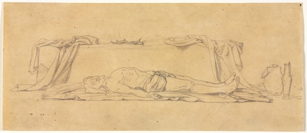 Sketch of the Dead Christ Lying by the Sepulchre, 1800s. Jules Eugène Lenepveu (French, 1819-1898).