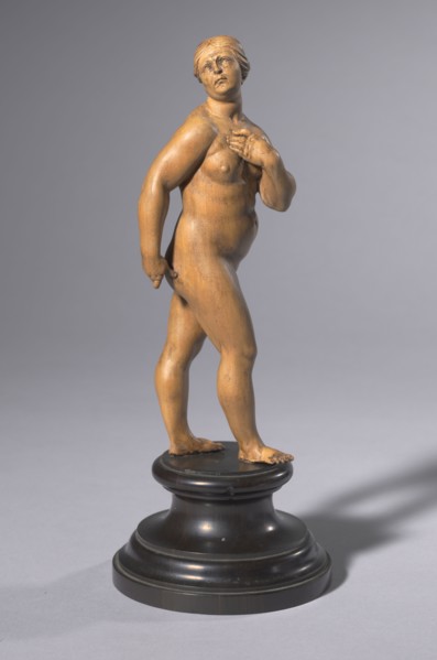 Eve Expelled from Paradise, c. 1640. Leonhard Kern (German, 1588-1662). Wood; overall: 18.6 x 5.2 x
