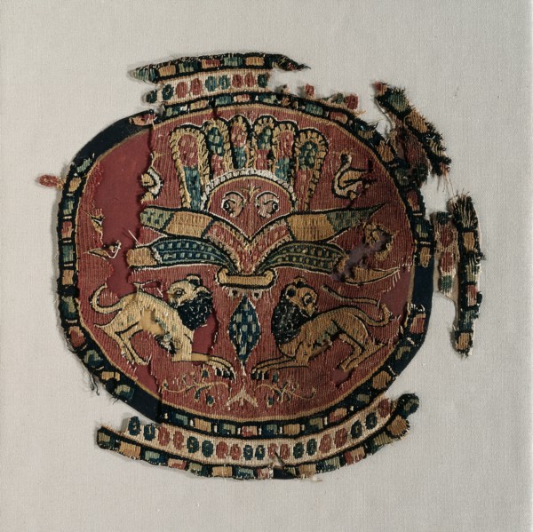 Lions from a Tunic, c. 800's. Egypt, Islamic Abbasid period, 8th - 9th Century. Tapestry weave with