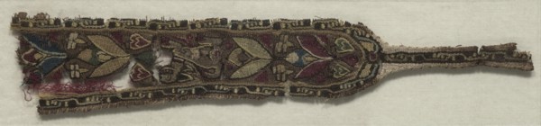Fragment of a Clavus, 700s. Egypt, Abbasid period (?), 8th century. Tapestry; linen and wool;