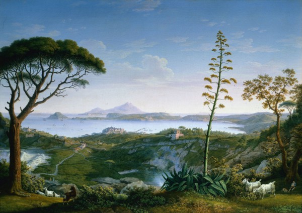 View of the Gulf of Pozzuoli from Solfatara, 1803. Philipp Hackert (German, 1737-1807). Oil on
