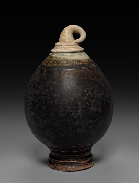 Jar in the Shape of a Fruit, 1100s. Cambodia, Northeast Thai kiln, Khmer Ware, Angkor Wat/Bayon