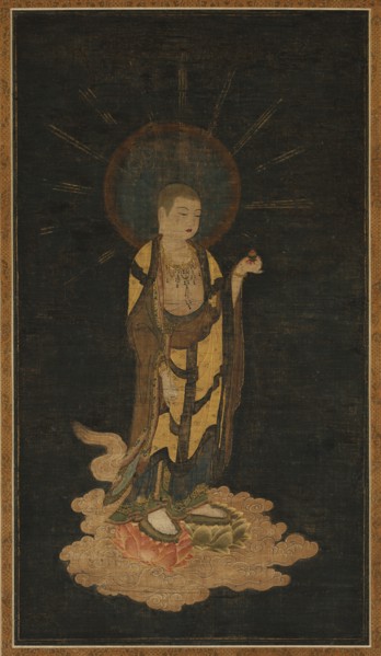 Welcoming Descent of Jizo Bosatsu, 1200s. Japan, Kamakura period (1185-1333). Hanging scroll; ink,
