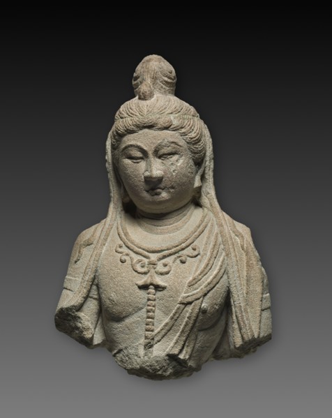 Bodhisattva, early 700s. China, Shanxi province, Taiyuan, Tianlongshan caves, Cave 6, Tang dynasty