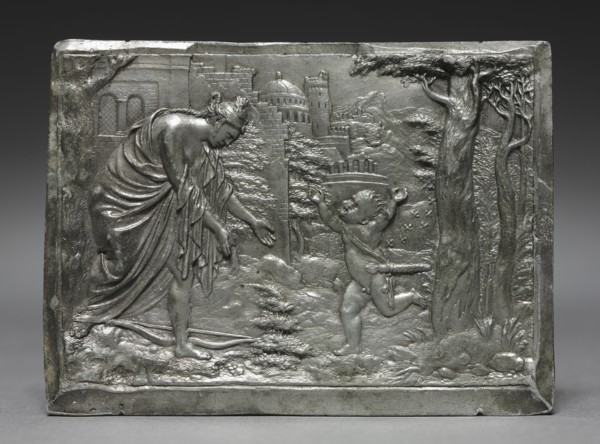 Cupid Complaining to Venus, c. 1540-1546. Peter Flötner (German, 1485-1546). Lead; overall: 6.8 x 9