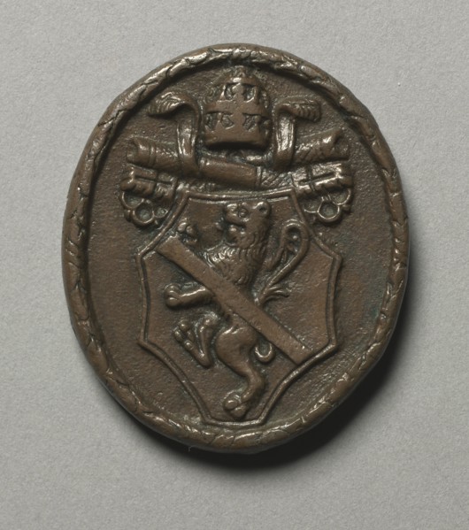 Portrait of Pope Paul II Barbo, c. 1468. Cristoforo di Geremia (Italian, active 1456-76). Bronze;
